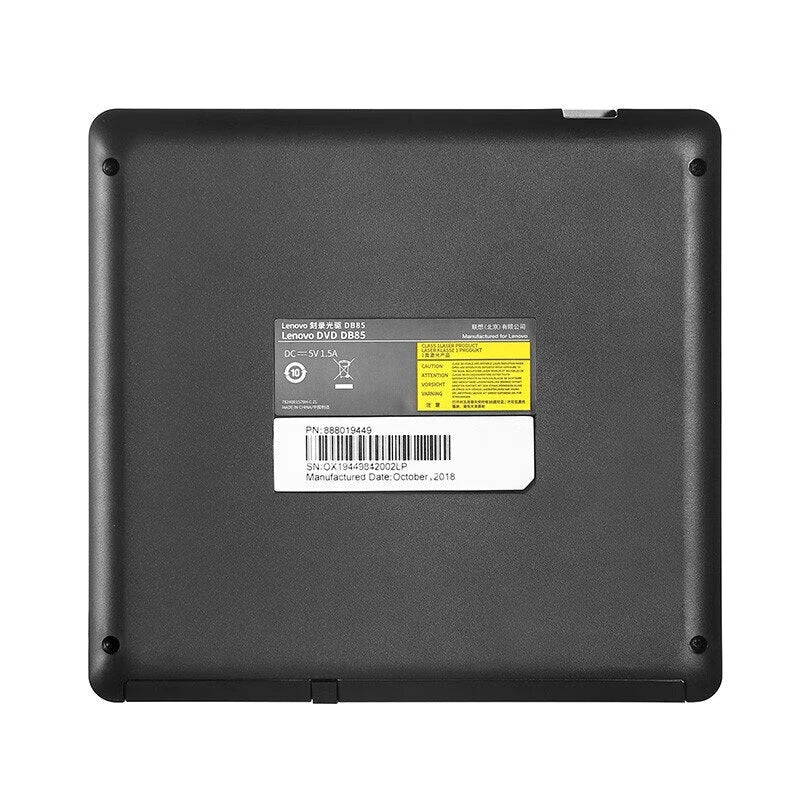 Lenovo DB85 External CD/DVD Drive 2-in-1 Type-C+USB CD DVD RW Drive Player Optical Burner Drive Plug and Play for PC Laptop
