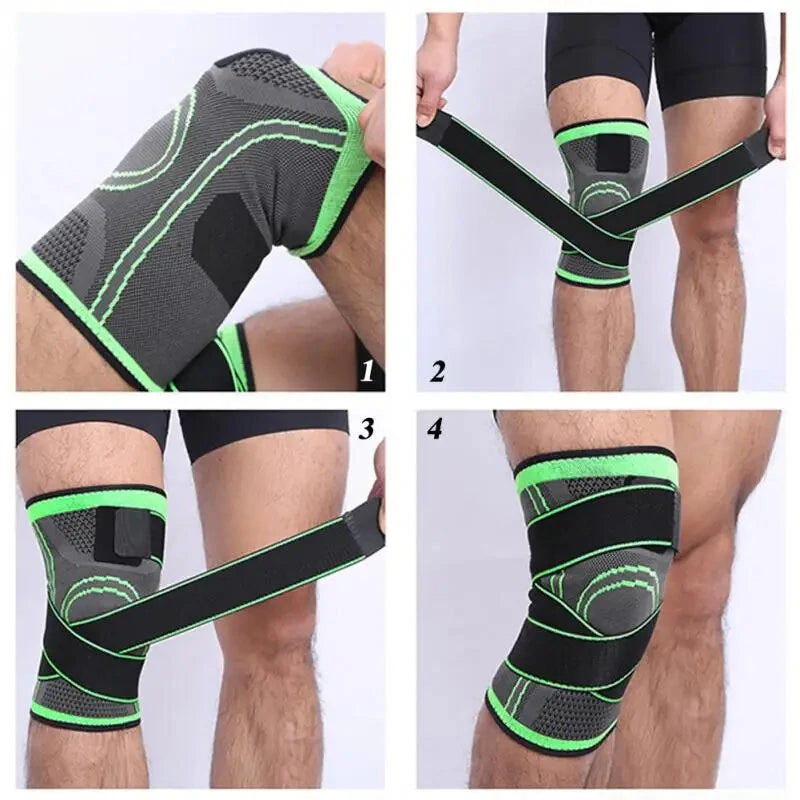 AOLIKES Professional Sports Knee Support Nylon Elastic Breathable Soft Bandage Knee Brace for Basketball Tennis Cycling