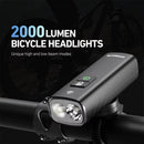 CLAMI BR 2000 Lumens Bicycle Headlight 4500mAh 5 Gears IPX6 Waterproof Type-C Charging High Brightness Bike Front Lights for Road Cycling Safety