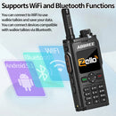 ABBREE GP-298 Public Network Walkie Talkie 4G LTE Android 5.1 WiFi Bluetooth Long Range 5000mAh Two-Way Radio Group Call Noise Cancellation Global POC Zello Compatible Sim Card