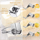 4 PCS Handheld Stainless Steel Rotary Cheese Grater Kitchen Tool Garlic Carrot Cutter Slicer Shredder Grinder