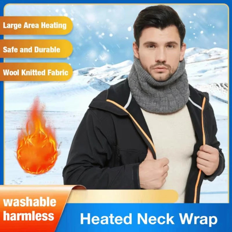 TENGOO Unisex Heated Scarf Neck Wrap Winter Outdoor Electric Heating Scarf Neck Warm Men Heating Keep Fleece Women Neck Wrap Knited Scarf Warmth Gear for  Cycling Climbing Hiking