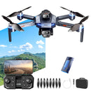 LSRC GT8 WiFi FPV with 4.9inch LCD Screen Controller HD Front Bottom Rear Three Camera Servo Gimbal 360 Obstacle Avoidance Brushless Foldable RC Drone Quadcopter RTF