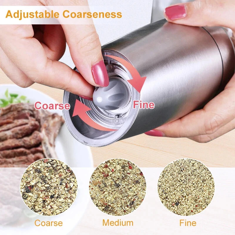 Electric Pepper Mill Sets Herb Coffee Grinder with LED Light Automatic Gravity Induction Salt Shaker Grinders Machine Spice Mill Tool