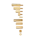 350Pcs Hexagonal Copper Column M2 Hex Nut Standoff Single Head Pillar MFF Male-Female Female For PCB Board Motherboard Spacer