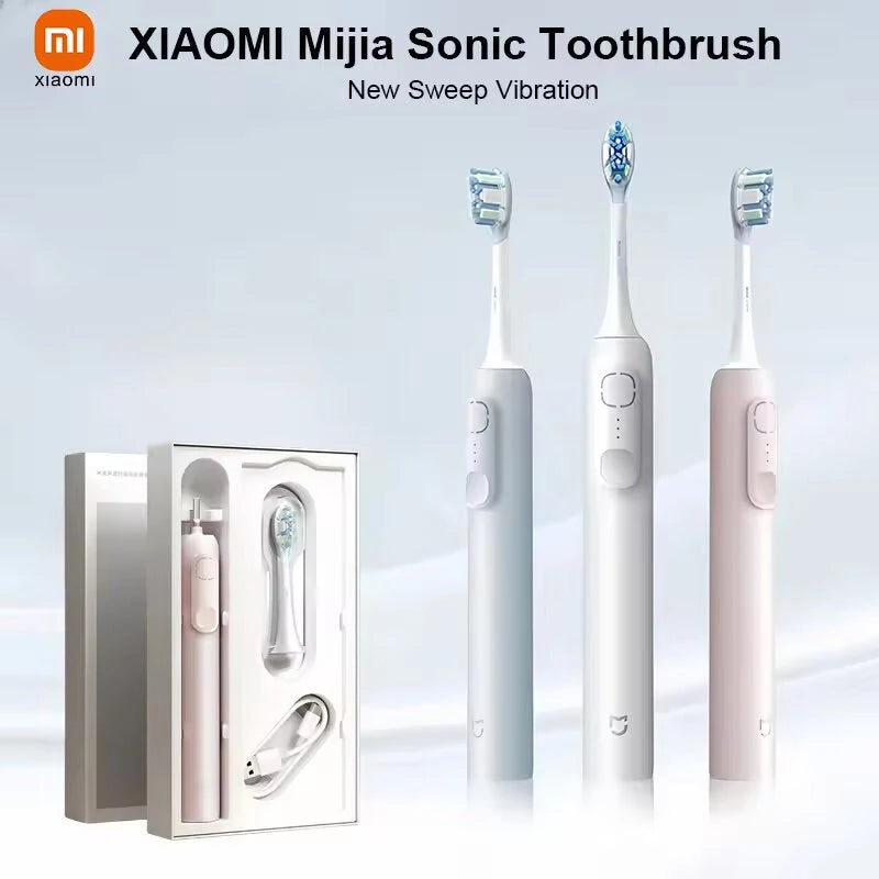 XIAOMI Oscillation Electric Toothbrush with Double Swing Angle Brushing Area Indicator 180-Day Battery Life IPX8 Waterproof 3 Cleaning Modes