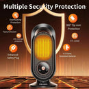 Tevorex PTC Fast Heating Desktop Heater 1500W Touch Control Energy-Saving Space Heater for Home & Office