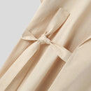 INCERUN Men's Shirt Solid Color Lapel Shirt Casual Lace Up Short Sleeve Top Summer Daily Male Clothing