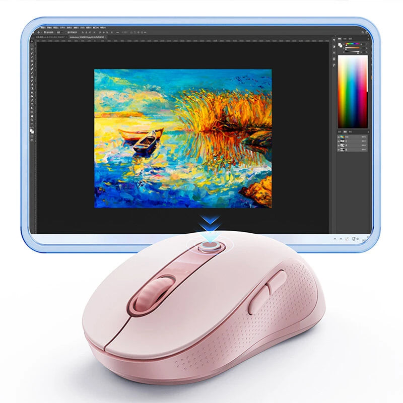 Baseus F02 2.4G Ergonomic Wireless Mouse 1600 DPI Portable Mute Mice for Laptop Computer PC Macbook Office Home