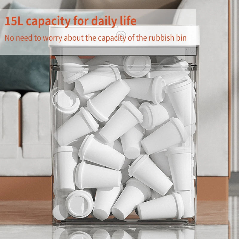 15L Automatic Trash Can with Smart Sensor Easy Fast Packing Non-contact Trash Can with Lid Waterproof Sensor Trash Can for Kitchen Bathroom Office