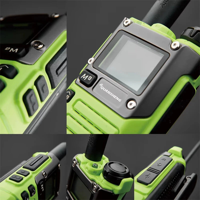 Quansheng UV-K6 Walkie Talkie 5W Green Air Band FM 50-600MHz VHF/UHF Wireless Frequency Two Way Radio