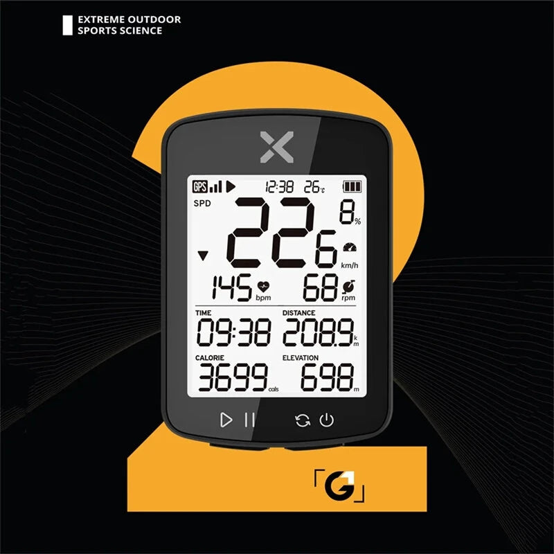 XOSS G2 Plus Bicycle Computer Wireless With Bluetooth ANT+ Cycling Speedometer IPX7 Waterproof Bike Odometer Stopwatch Bike Accessories for MTB Road Cycle/City Bike