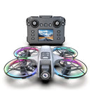 XKJ K200 MAX WiFi FPV with LCD Screen Controller HD Dual Camera Electrically Adjustable Optical Flow Hover Automatic Obstacle Avoidance Dazzling 7-Lights Circle Protection Brushless 2.4G 4CH 6-Axis Remote Control Toys RC Drone Quadcopter RTF