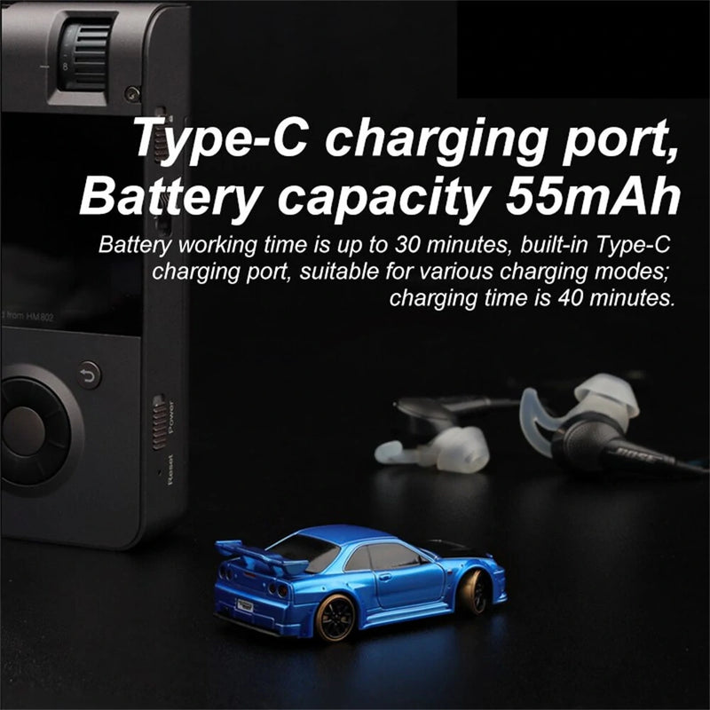 Turbo Racing C64 RTR 1/76 2.4G RWD Mini Drift RC Car Built In Gyro Micro Sports Truck LED Lights Full Proportional Vehicles Model Kids Children Toys