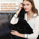 TENGOO USB Electric Heated Shawl 100*70cm Soft Flannel Heated Wrap Blanket Winter Wearable Fast Heating Electric Throw Blanket for Office Outdoor Camping