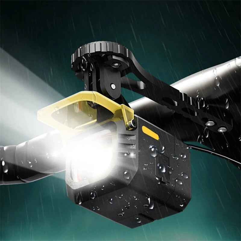 BIKIGHT Q4 1600LM Super Bright Bike Headlight 50W Output 2 in 1 Dual Distance Beam USB Rechargeable Mini LED Waterproof Bike Front Light with Wireless Remote for Night Riding