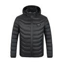 TENGOO HZ-23 23 Zones Heated Jacket - Four-control, USB & DC Port, Smart Thermal Warm Jacket Uniex Heated Hooded Coat Outdoor Sportswear