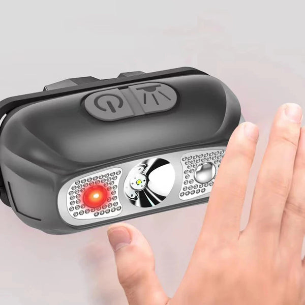 BIKIGHT Mini USB Rechargeable XPG+ 2 LED Headlamp Sensor Headlight Camping Flashlight Outdoor Light Fishing Portable Torch Lamp