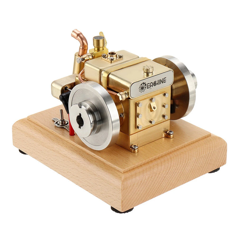 Eachine ET5S Horizontal Two Cylinder Engine Model Water-cooled Cooling Structure Brass And Stainless Steel STEM Engine Toys Collection Gifts