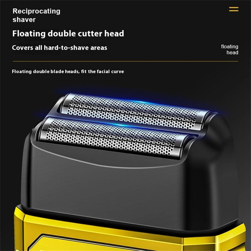 MARSKE MS-3412 Electric Beard Shaver High Speed Motor Beard Trimmer for Men Reciprocating 2-Blade Shave System Hair Clippers Electric Shave
