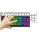 HXSJ L100 2.4G Wireless Keyboard 87 Keys Multimedia Function RGB Backlit Rechargeable Keyboard for Computer Laptop Home Office