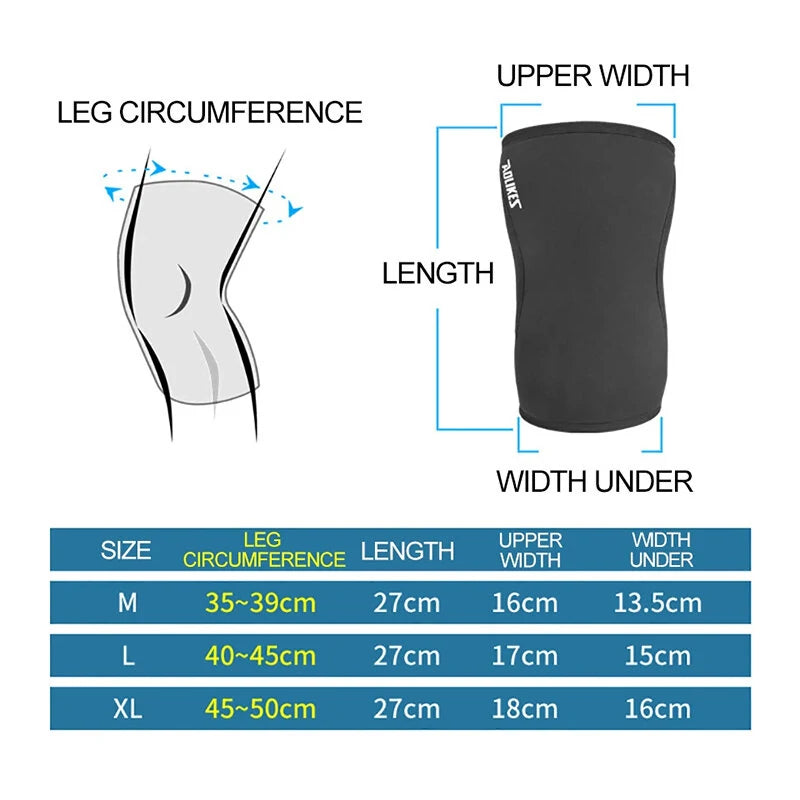 AOLIKES 7mm Neoprene Sports Kneepads Anti-slip Weightlifting Training Knee Pads Support for Women Men
