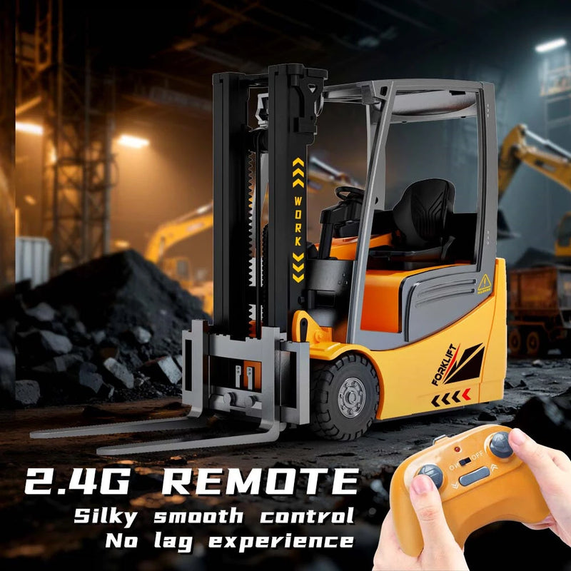 YD001 RTR 1/50 2.4G RC Car Forklift Truck Simulation Crane Loader Remote Controlled Full Direction Engineering Vehicle Desktop Toys Model Collection Gift For Boys