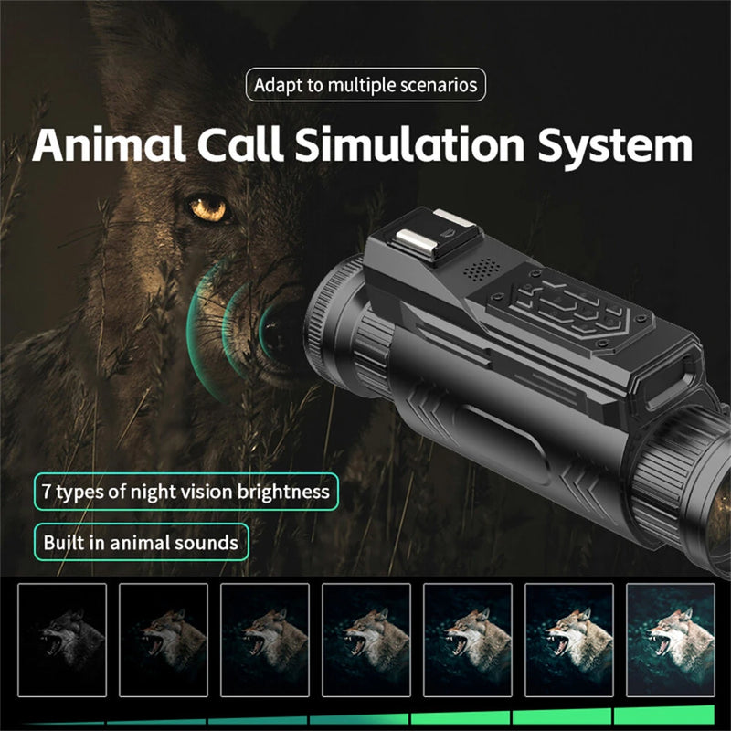 IPRee D12 4K Colorful Infrared Night Vision Device 64 Million Day And Night Macro Reconnaissance Sight Monocular Handheld Camera