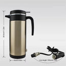 IPRee 12V/24V Car Truck 1200ml Water Heater Portable Hot Water Kettle Auto Shut-Off Fast Boiling for Travel Home