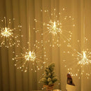 IPRee 4 IN 1 LED Starburst Sphere Lights Plug in Waterproof Hanging Lights for Gardens Christmas Party Decor