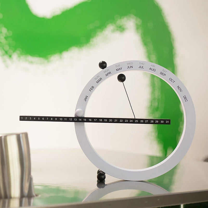 Creative Magnetic Perpetual Calendar Ornaments Creative Magnetic Ball Wall Clock Perpetual Wall Calendar Novelty Home Decor Living Room Bedroom Ornaments