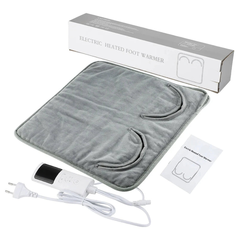 Electric Foot Heating Pad Washable Feet Warmer Heater Household Soft Plush Heat Blanket Foot Heat Mat Home Office Bedroom 9 Temperature Settings And 4 Time Settings