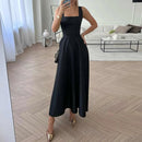 ZANZEA Womens Collect Waist A-Line Sundress Elegant Party Square Neck Tank Dress