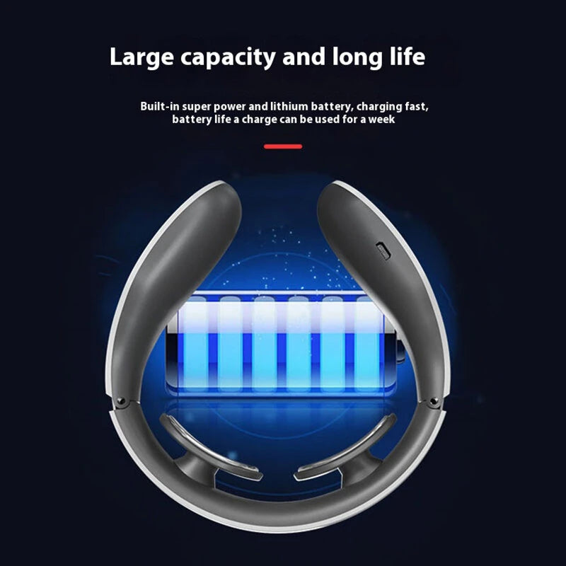 Cervical Massager Neck Shoulder Multifunctional Neck Massager Electromagnetic Pulse Heating Neck Protector with 4 Modes Massage