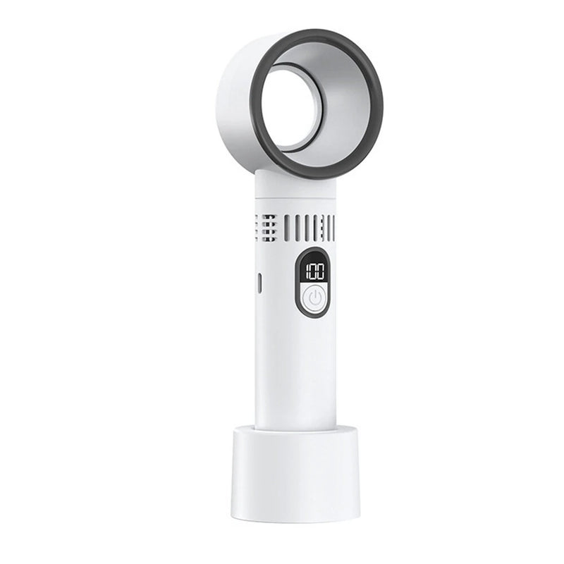 Tevorex Cooling Bladeless Fan USB Rechargeable Personal Fan 100 Speeds Adjustable Desk Fan Gifts for Women Men Travel/Camping/Outdoor