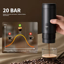 Comfook 2-in-1 Portable Espresso Machine Compatible Ground Coffee & NS Capsules Rechargeable Electric Coffee Maker for Camping Office Home Use