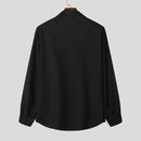 INCERUN Mens Floral Print Fringe Long-Sleeve Shirt Fashion Button Lapel Top for Male Loose Fit S-5XL
