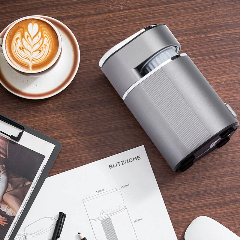 BlitzHome C180 Mini Coffee Machine Portable Espresso Maker 15Bar Pressure Hot/Cold Extraction Easy Cleaning for Home Office & Travel