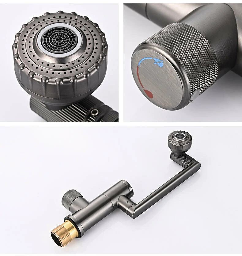 Digital Display 2 Gear Hot Cold Smart Faucet Mounted Wash Sink Hydropower Basin Water Mixer Tap Multifunction Hydropower Basin Faucet