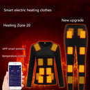 TENGOO HDA-20 Heating Underwear Pant Set Whole Body Heating Temperature APP Control Thermal Long Sleeves Trousers Men Women Heated Suit USB Electric Thermal Underwear for Winter