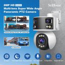 Srihome SH055 8MP WIFI IP Camera 5X Zoom Three Lens Two Screen AI Humanoid Detection Night Vision Two-way Intercom HD PTZ Home Security CCTV Monitor Cameras