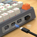 XUNFOX K95 96 Keys Gasket Structure Mechanical Gaming Keyboard with Volume Knob Tri-mode Hot Swappable RGB Light Rechargeable 2.4G/BT/Wired Gaming Keyboard