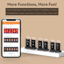 MiniIPS Multi-Function Wireless Control Smart Desktop Alarm Clock 6-Digit Color Screen Digital Clock Wifi Control Quasi-Glow Tube Alarm Clock Wireless Phone Table Decoration