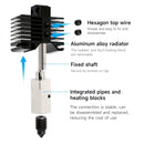 KINGROON New Upgrade Hardened Steel Extrusion Head Assembly For Bambu X1/P1P 3D Printer Hot End 0.4mm Hardened Steel Nozzle 500C Heating Block Aluminum Alloy Radiator High Temp Printing