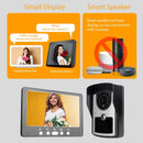 7 inch 1080P Tuya WiFi Video Intercom Doorbell System APP Remote Unlock Night Vision IP55 Waterproof Wireless Visual Doorbell with LCD Monitor for Home Apartment Security