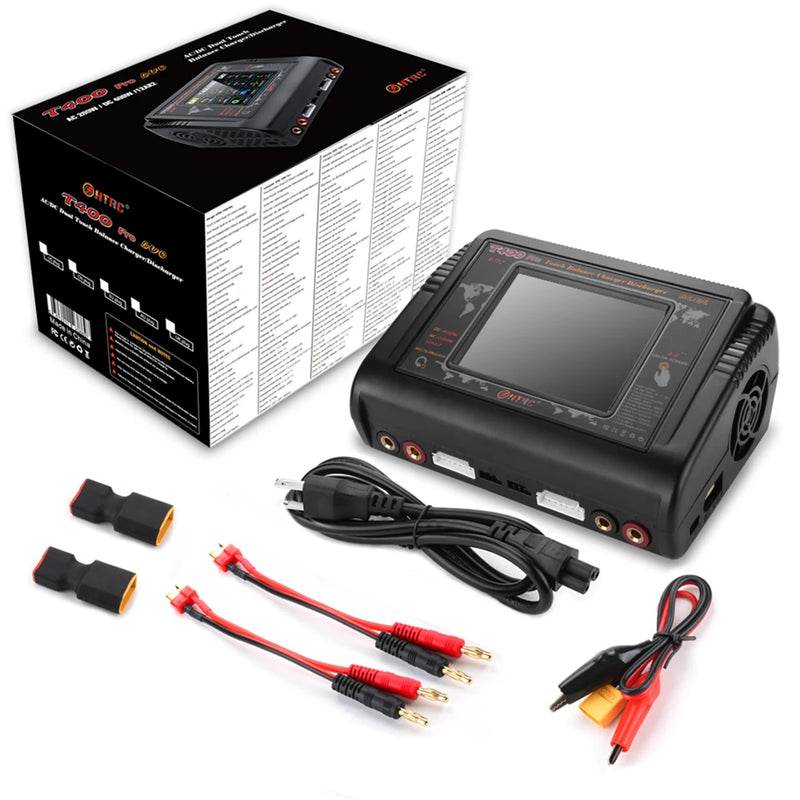 HTRC T400 Pro AC 200W DC 400W 12A*2 Dual Channel Lipo Battery Charger Discharger for LiPo LiHV LiFe Lilon NiCd NiMh Pb Battery
