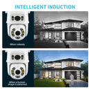 Guudgo 6MP HD 5X Zoom Dual Lens Security Camera WIFI PTZ IP66 Waterproof Night Vision 2-Way Audio Surveillance CCTV Cameras ICSEE APP Outdoor Camera