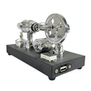 NikolaToy Mirror Polished Stirling Engine with Embedded Voltmeter USB Plug Unique Creative Desktop Ornaments Science Discovery Toys