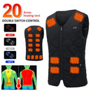 TENGOO HV-20 Uniex Smart Electric Heated Vest, 20 Heating Areas, Washable, USB & DC Rechargeable,  Winter Soft Thermal Outdoor Inner Warm Jacket