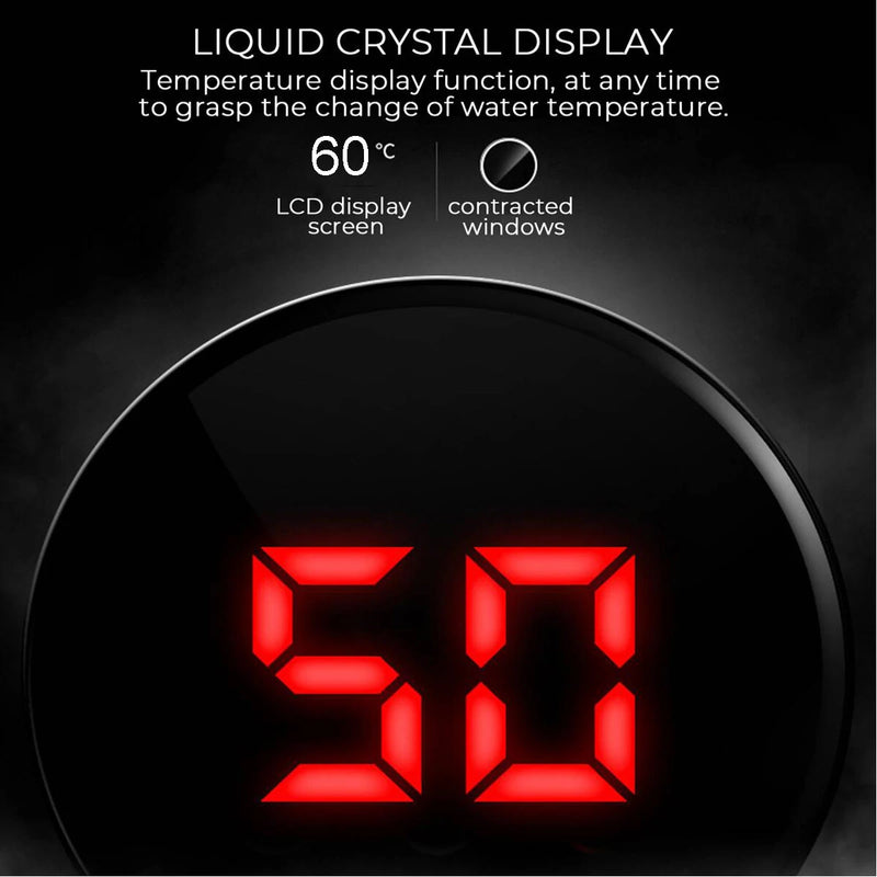 3500W 220V Mini Water Heater Hot Electric Tankless Household Bathroom Faucet with Shower Head LCD Temperature Display